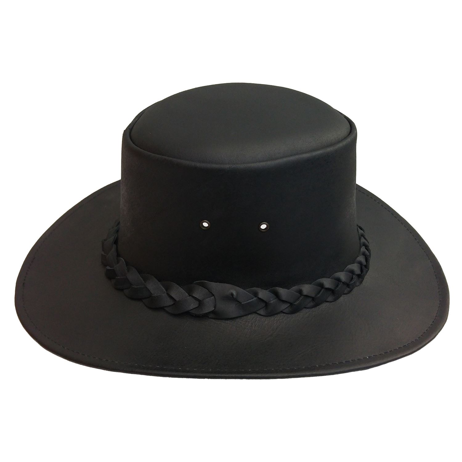 NEW AUSTRALIAN AUSSIE OUTBACK BUSH HAT BUFFALO LEATHER AKUBRA STYLE eBay