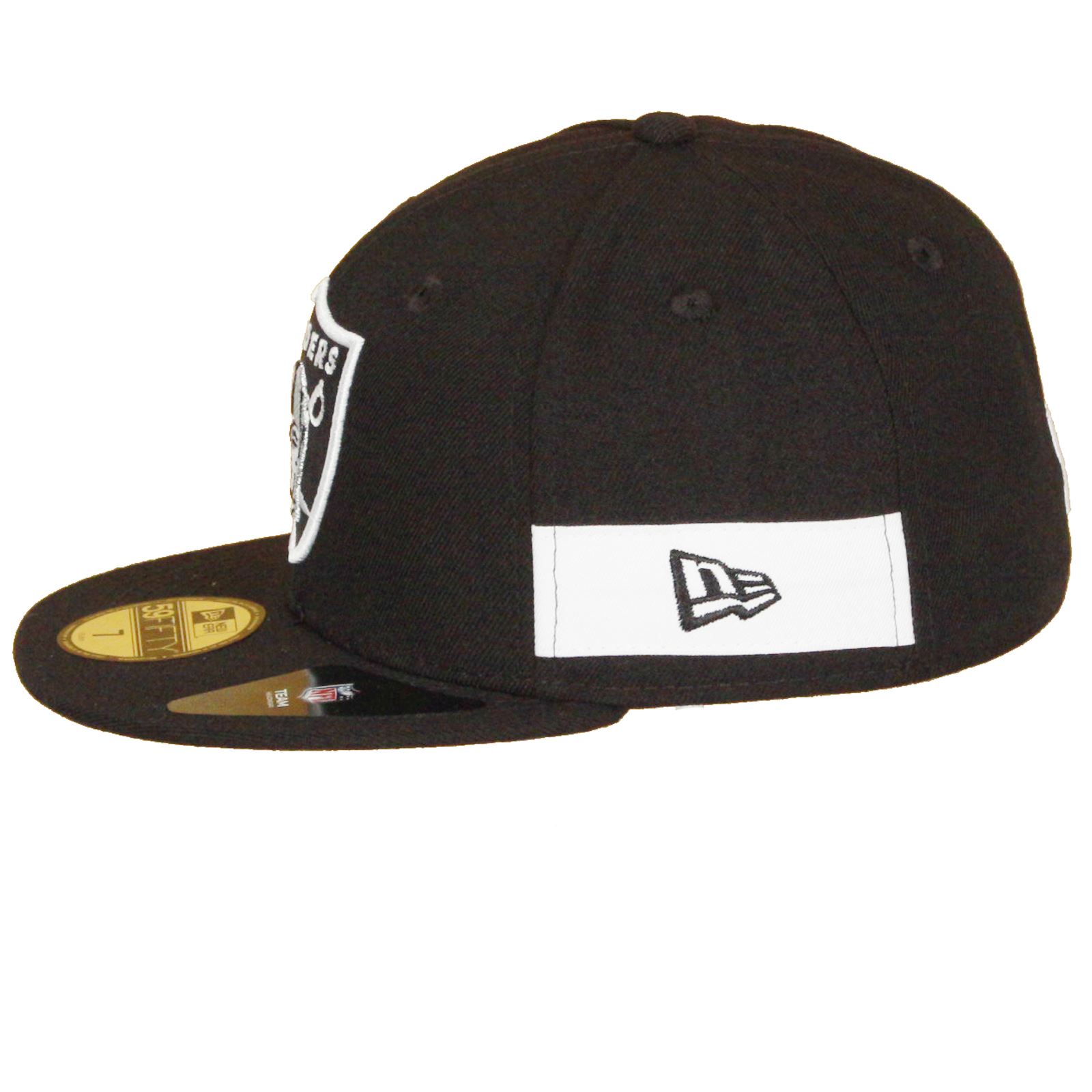 New Era Side Block Fitted 59Fifty Flatbill cap ~ Oakland Raiders