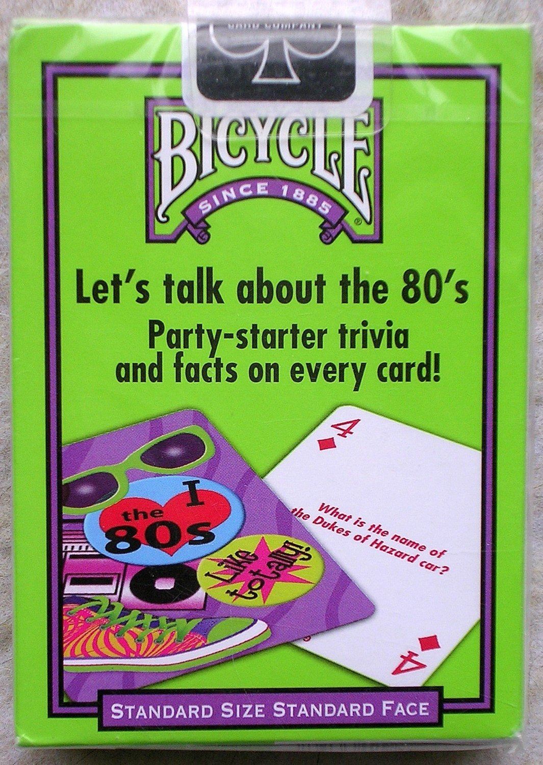 Bicycle Deckades Party Starters Retro Trivia Playing Cards 50s 60s 