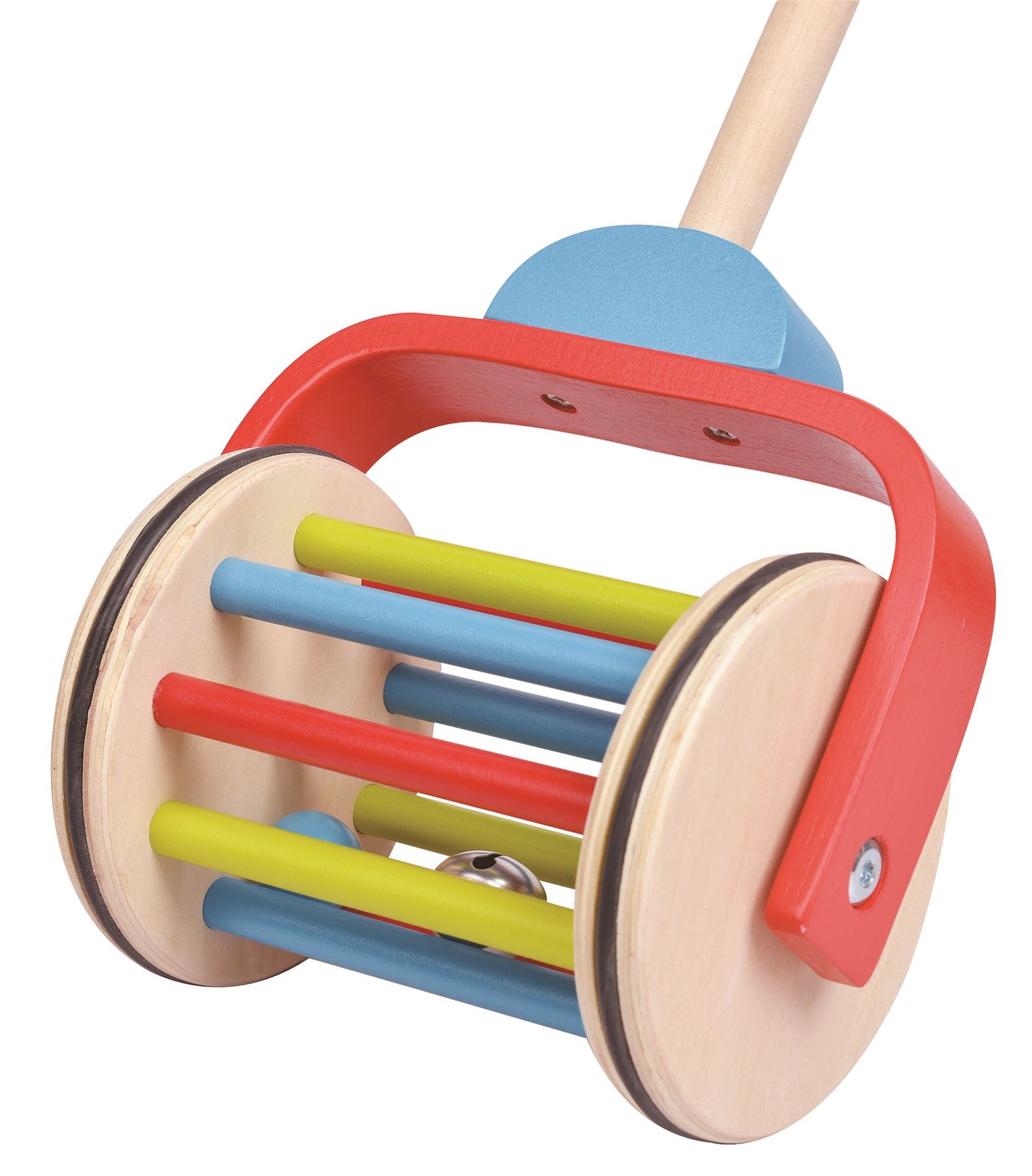 Lelin Wooden Childrens Push Along Rainbow Walking Walker Toy eBay