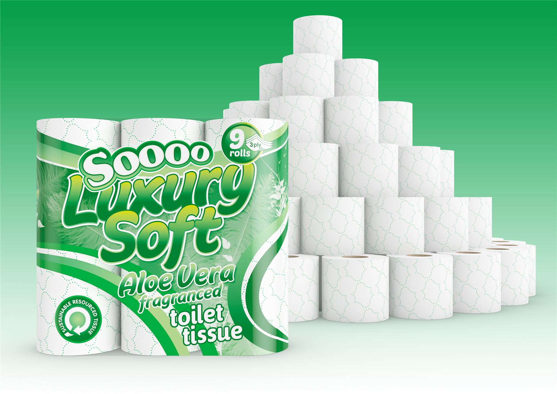 45 Rolls of So Soft Aloe Scented 3 Ply Pure Pulp Toilet Tissue Paper eBay