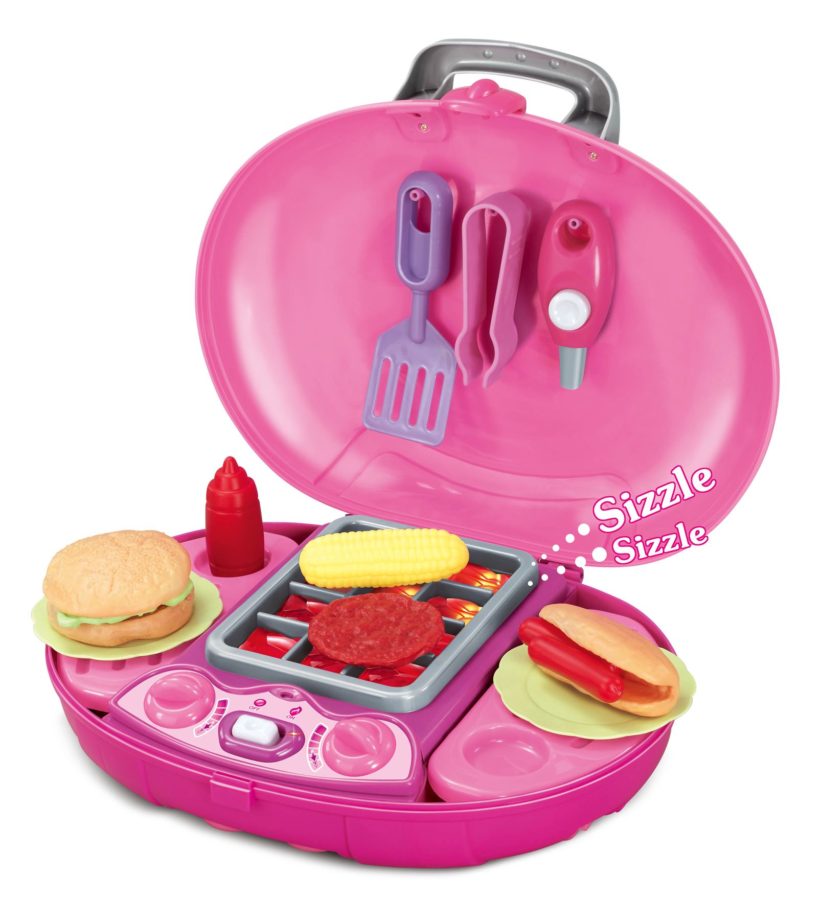 Electronic Lights And Sounds Pretend Play BBQ Barbecue Food Play Set