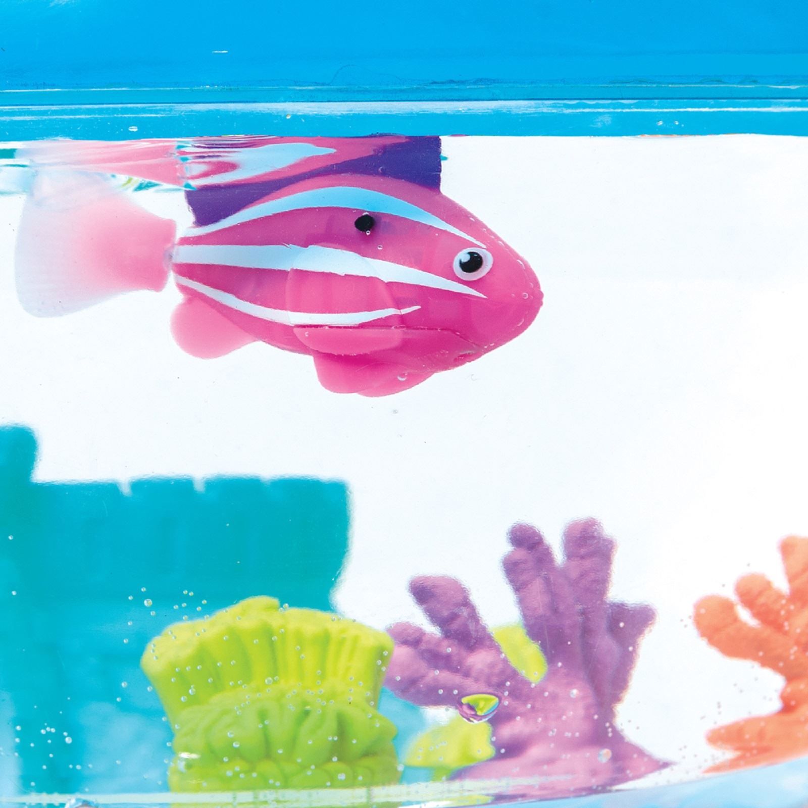 Zuru Water Activated Robo Robotic Fish Castle Coral Reef Bowl Aquarium