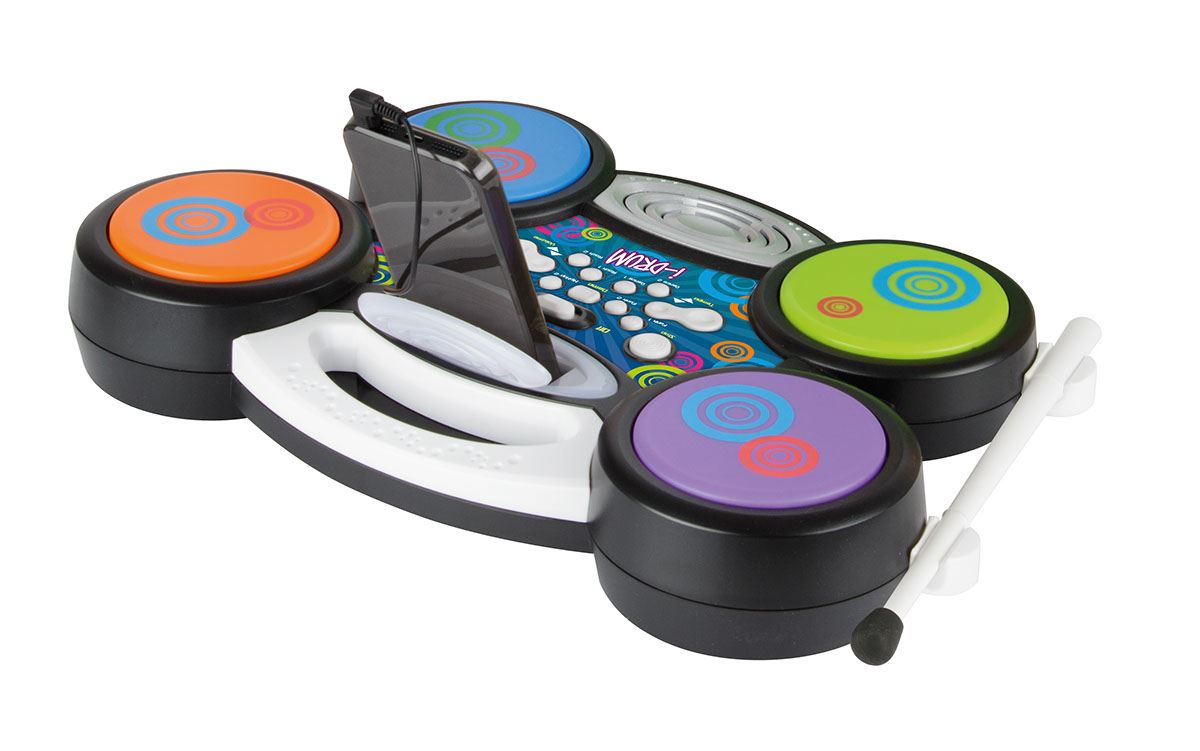 TOYRIFIC LIGHT & SOUND ELECTRONIC PLUG & PLAY MP3 IPOD I DRUM DRUMS