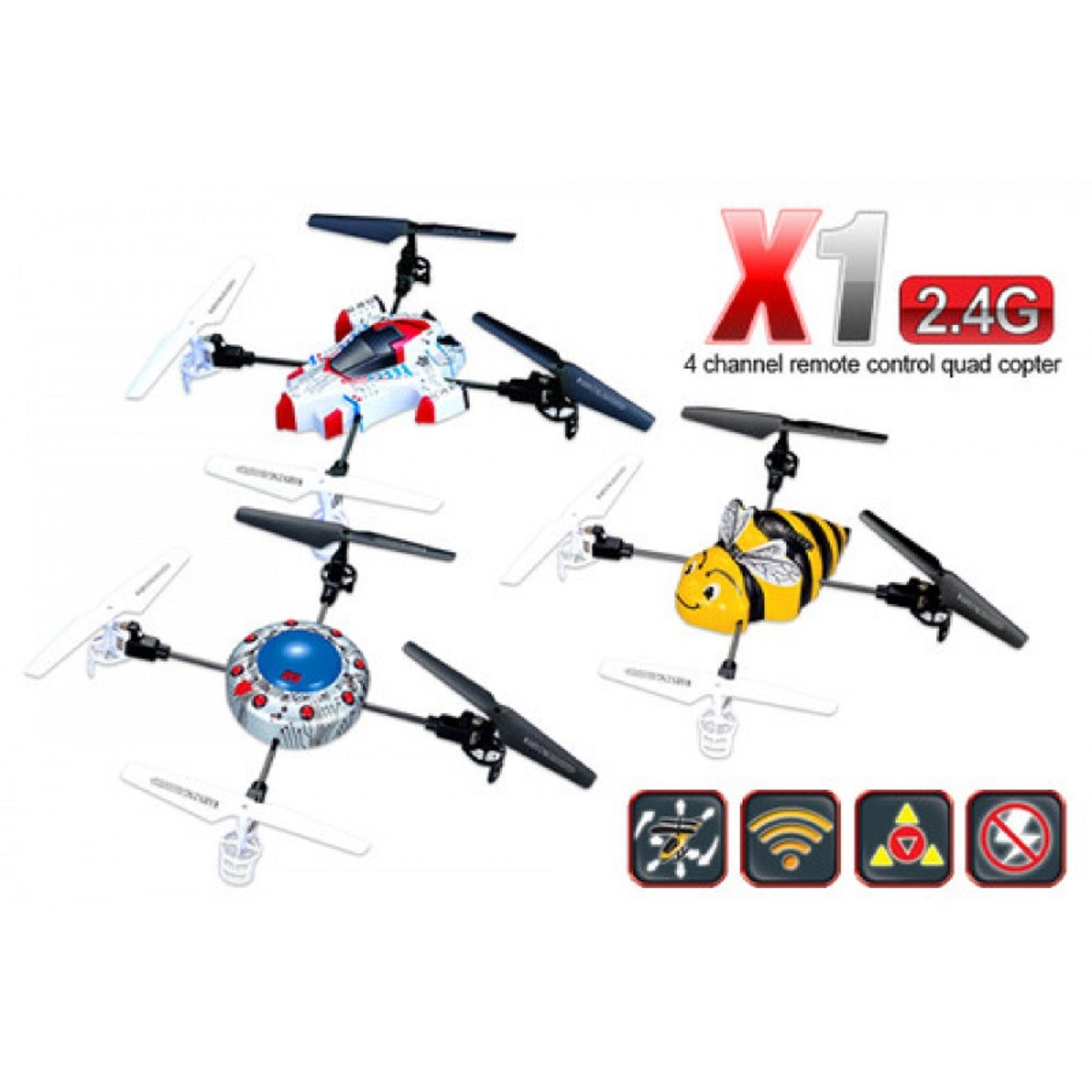 Syma X1 Bee Ufo Spaceship Jet 2.4G RC Remote Control 4 Channel Gyro