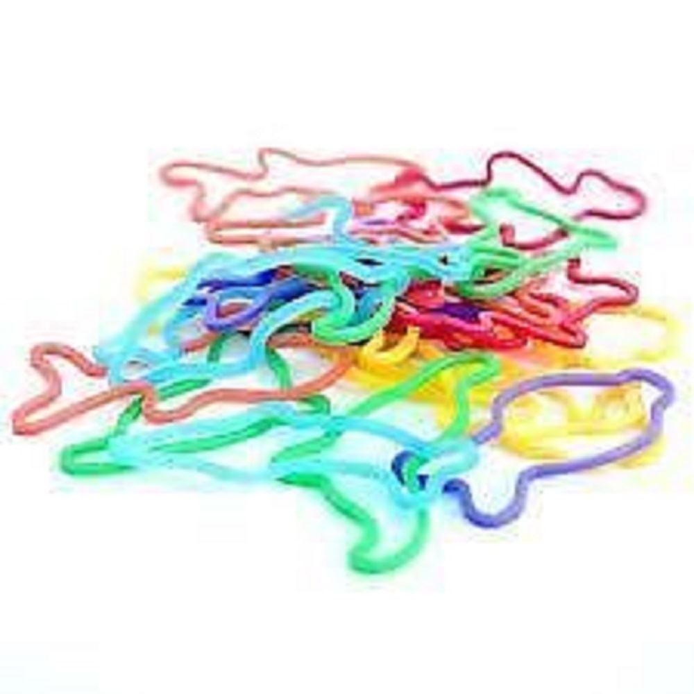 NEW Funky Silly Bandz Fancy Rubber Bands Shaped wrist bands 100