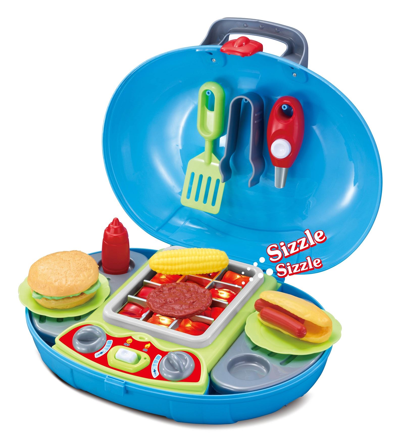 Electronic Lights And Sounds Pretend Play BBQ Barbecue Food Play Set