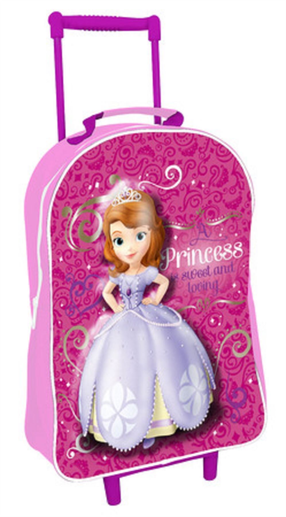 Disney Character 3d Effect Kids School Wheeled Trolley Luggage Suitcase