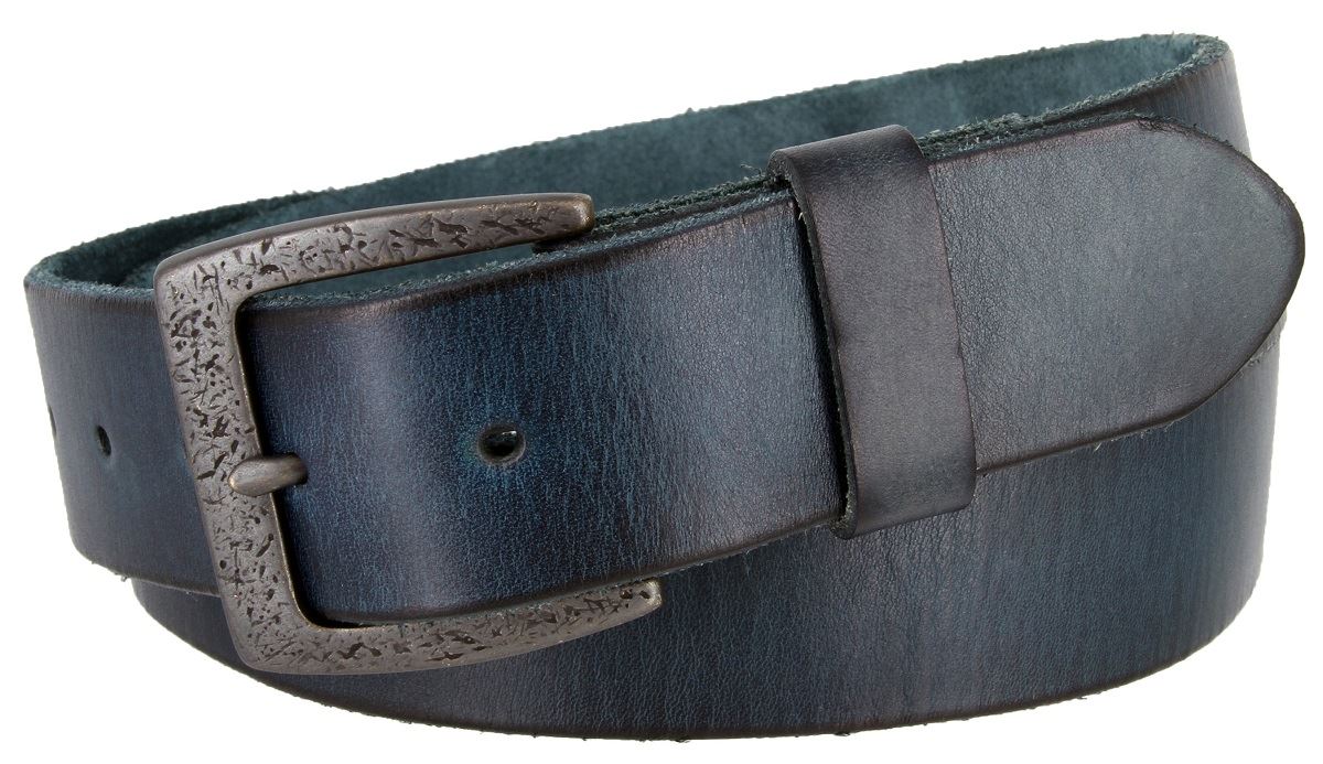 Vintage One Piece Genuine Leather Casual Work Belt 1 1/2" Wide Brass
