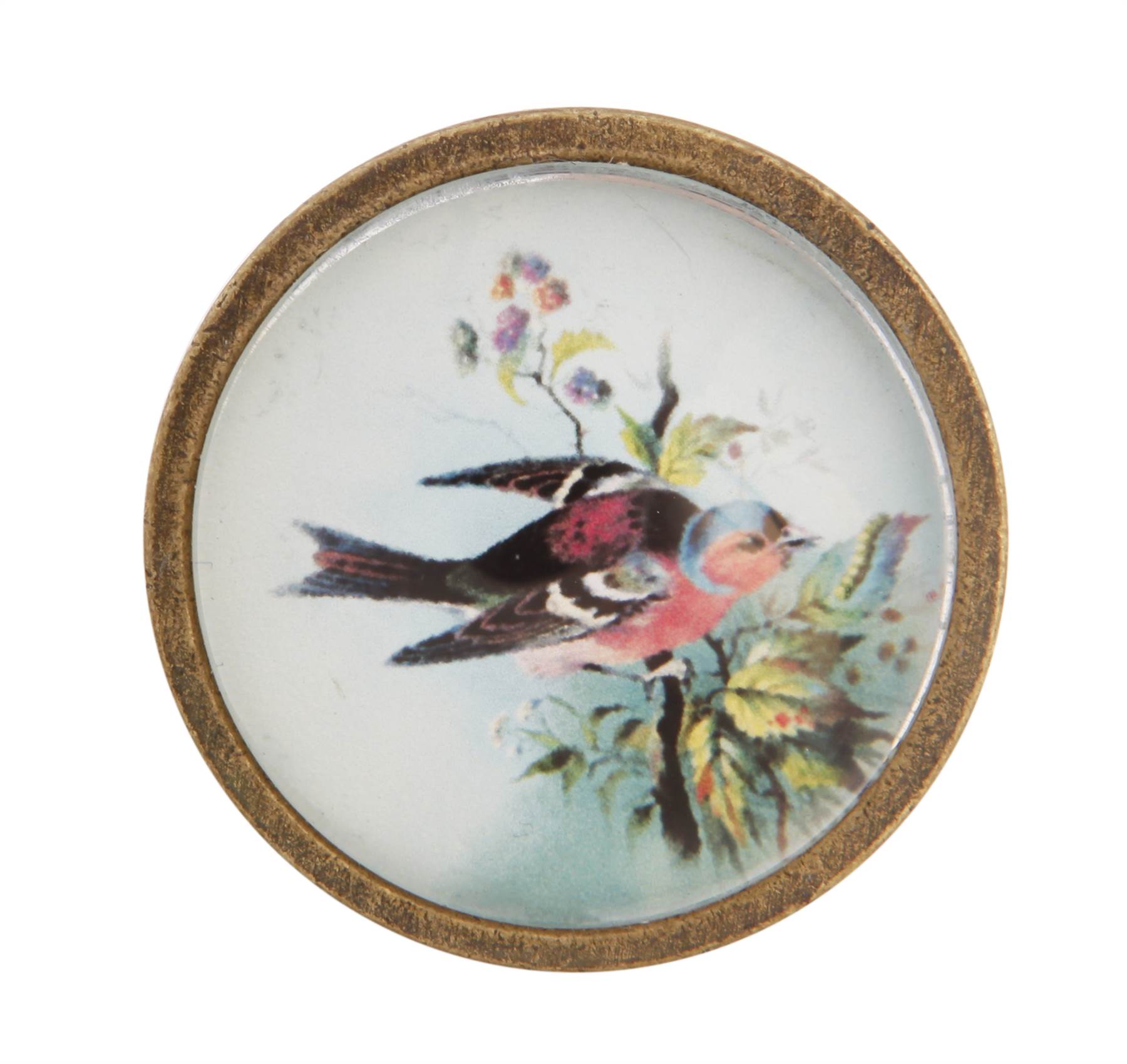 UNIQUE KNOBS GLASS PAINTED FURNITURE HANDLES PULLS VTG CHIC SHABBY