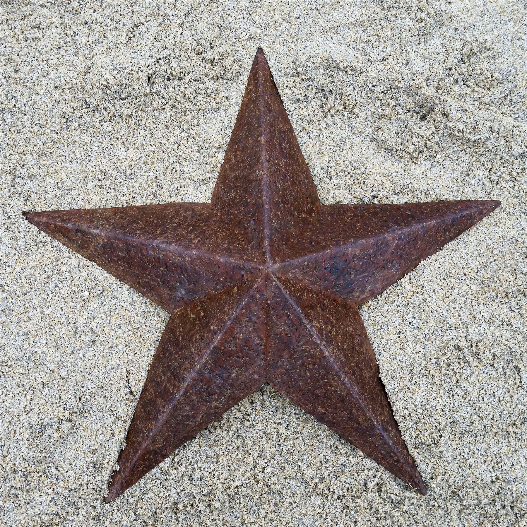 LARGE RUST METAL STAR WALL PLAQUE HANGING ART SCULPTURE PLAQUE HOME