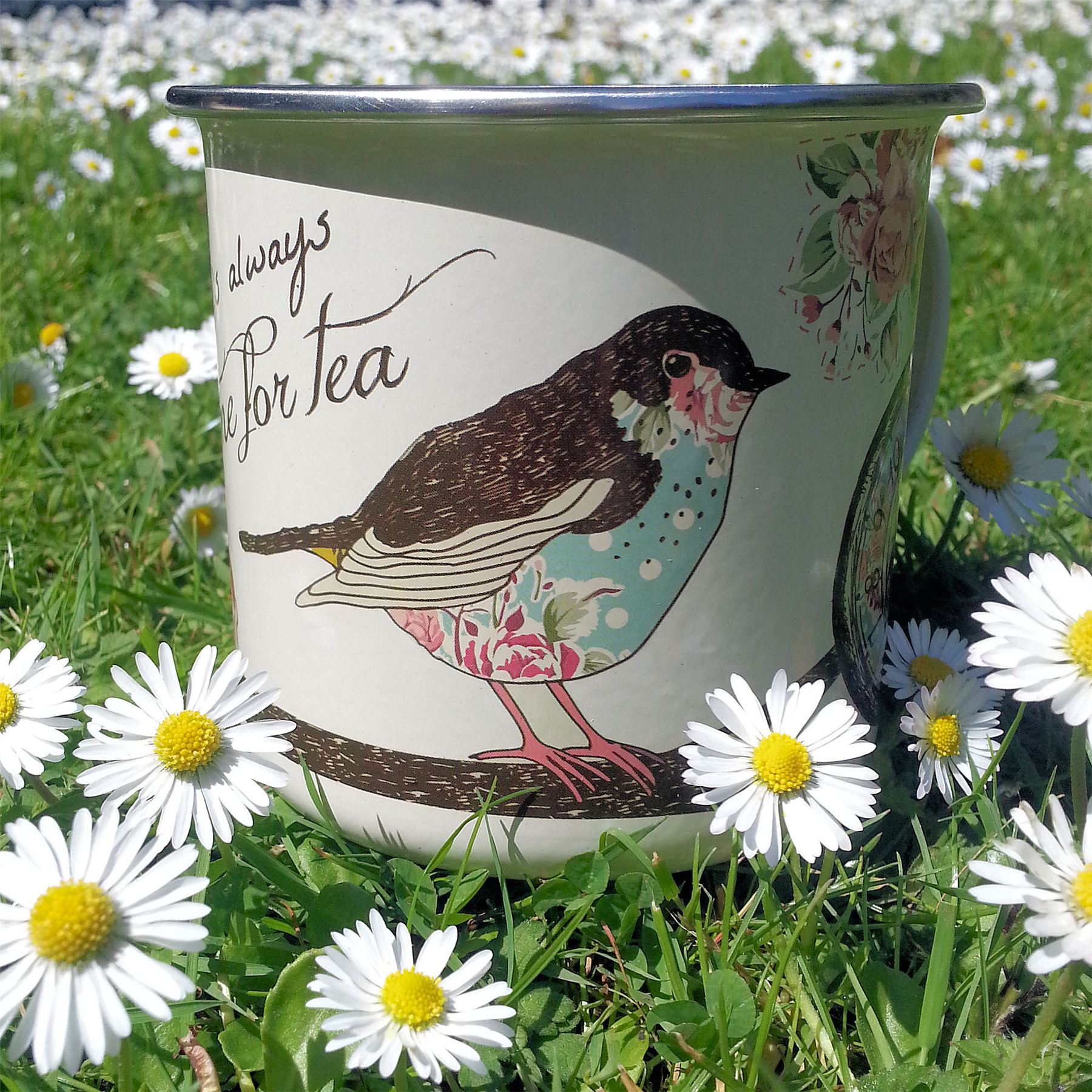 Lots of MUGS Enamel Tin Metal Cups OUTDOOR GARDENING CAMPING MUM DAD FRIEND GIFT - Picture 21 of 25