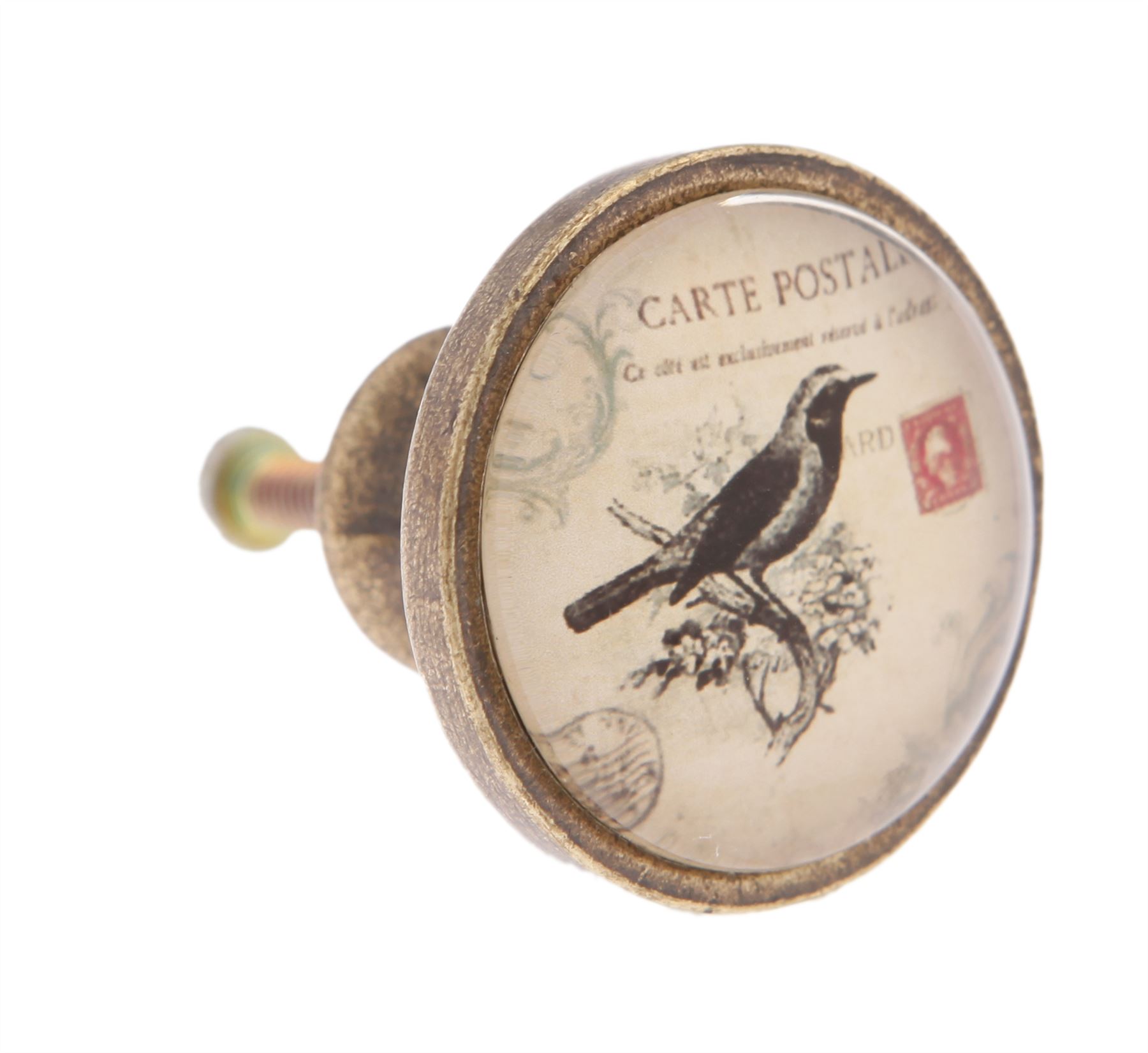 UNIQUE KNOBS GLASS PAINTED FURNITURE HANDLES PULLS VTG CHIC SHABBY