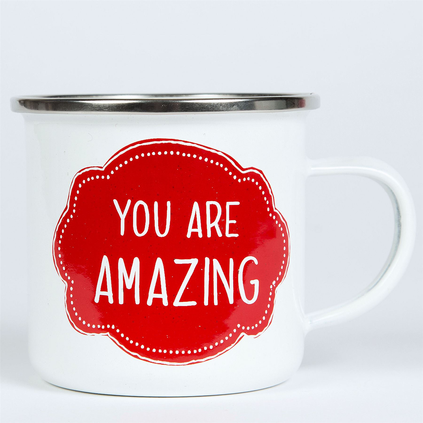 Lots of MUGS Enamel Tin Metal Cups OUTDOOR GARDENING CAMPING MUM DAD FRIEND GIFT - Picture 23 of 25