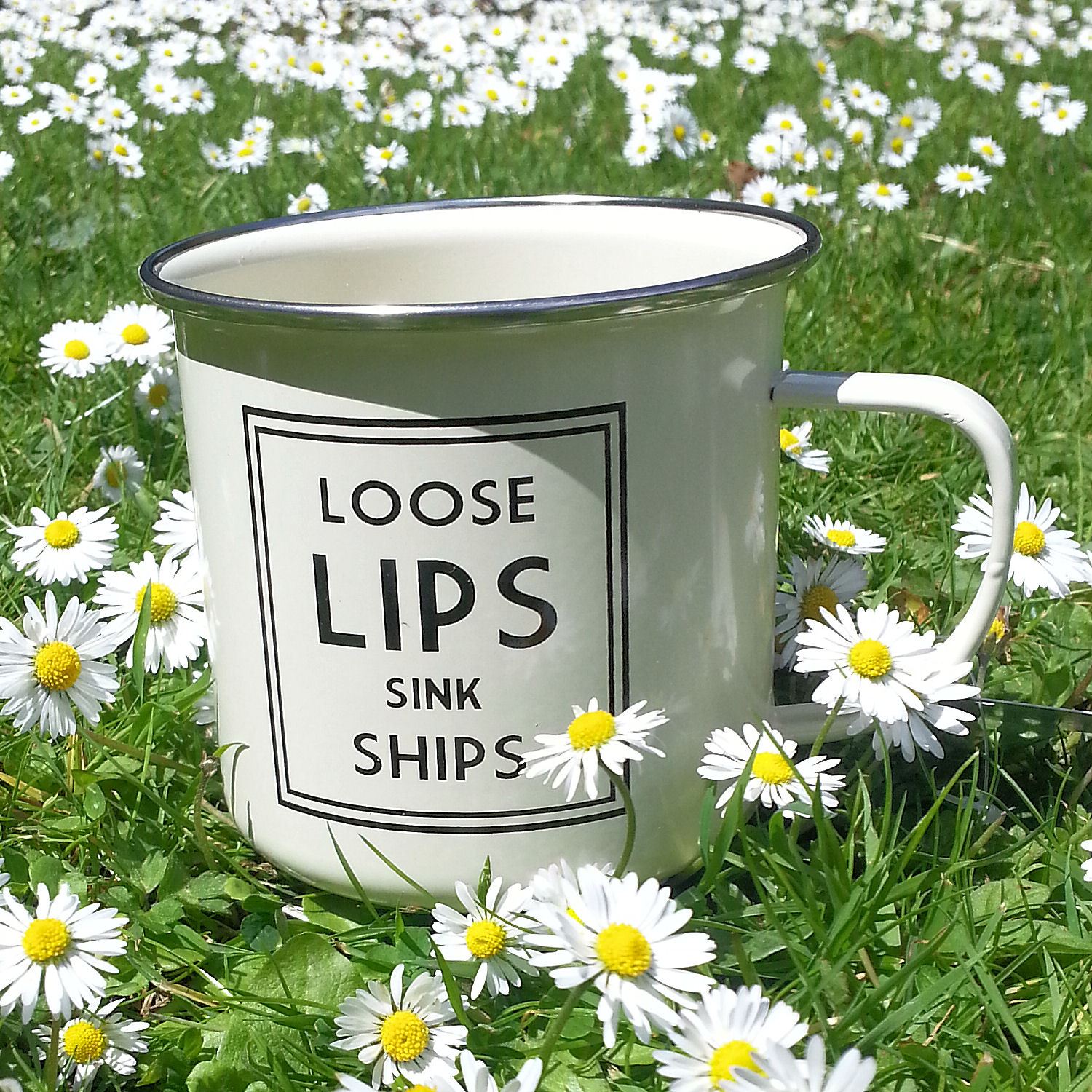 Lots of MUGS Enamel Tin Metal Cups OUTDOOR GARDENING CAMPING MUM DAD FRIEND GIFT - Picture 15 of 25