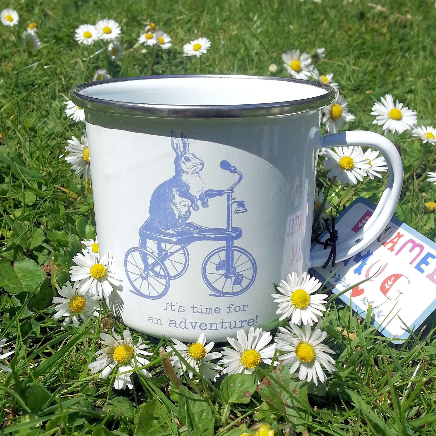 Lots of MUGS Enamel Tin Metal Cups OUTDOOR GARDENING CAMPING MUM DAD FRIEND GIFT - Picture 13 of 25