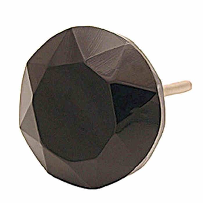 SUPERIOR COLOURED GLASS DOOR KNOBS Faceted Vtg FURNITURE Handle Pull