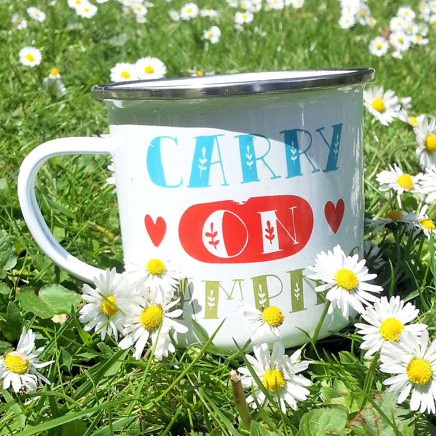 Lots of MUGS Enamel Tin Metal Cups OUTDOOR GARDENING CAMPING MUM DAD FRIEND GIFT - Picture 9 of 25