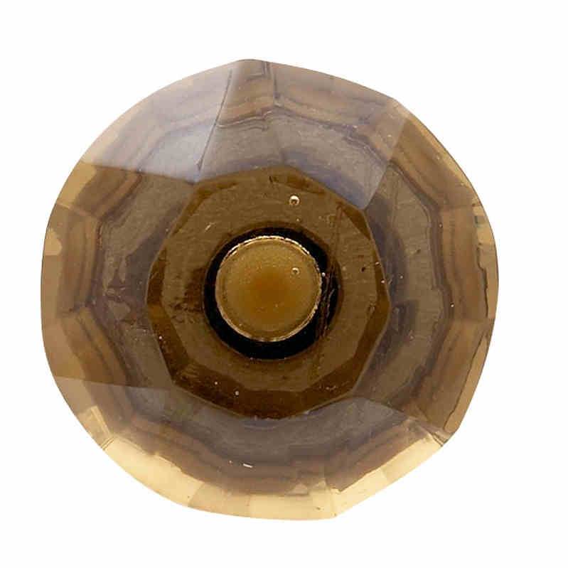 SUPERIOR COLOURED GLASS DOOR KNOBS Faceted Vtg FURNITURE Handle Pull