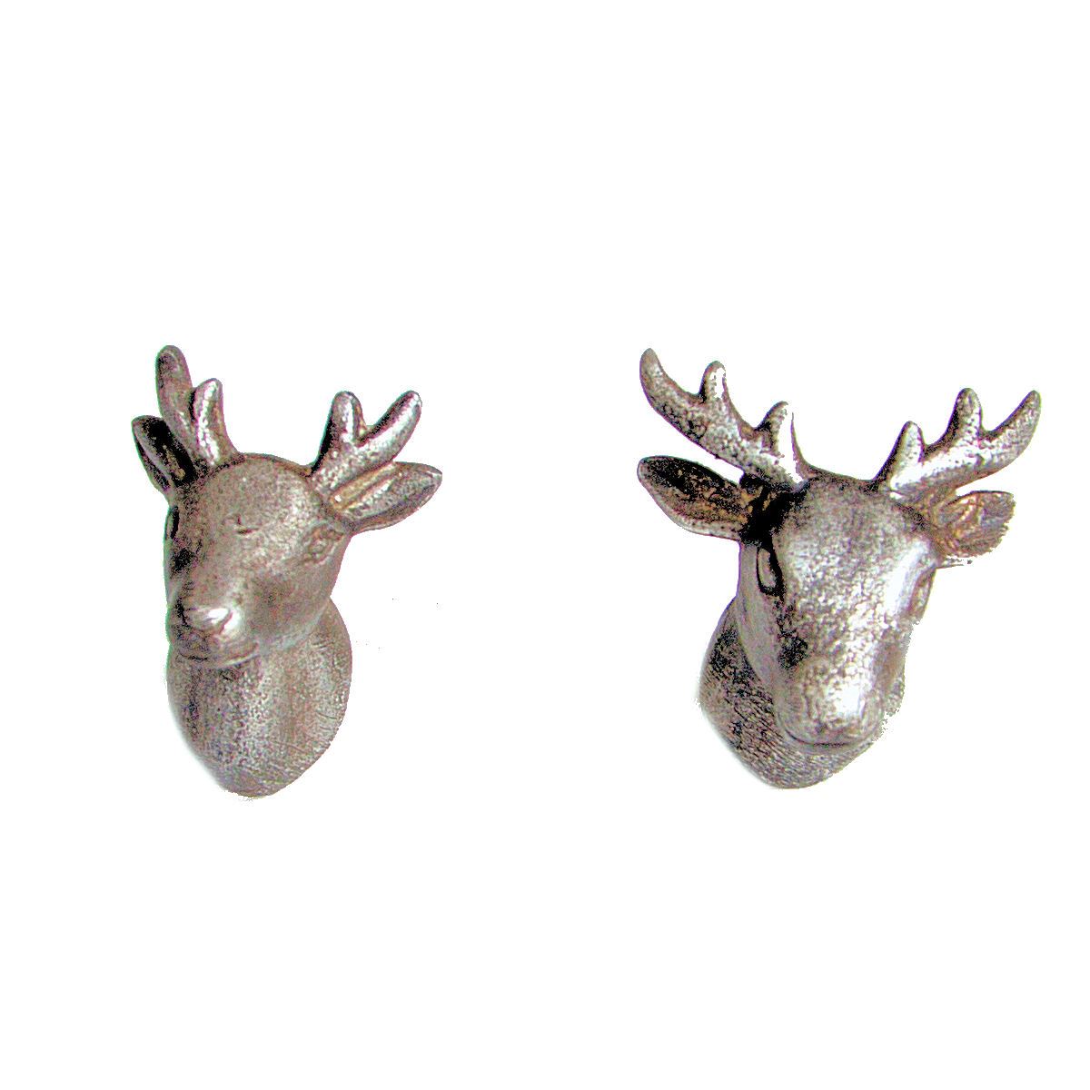 MR & MRS STAG DEER METAL DOOR KNOBS FURNITURE ANIMAL WOODLAND DRAWER
