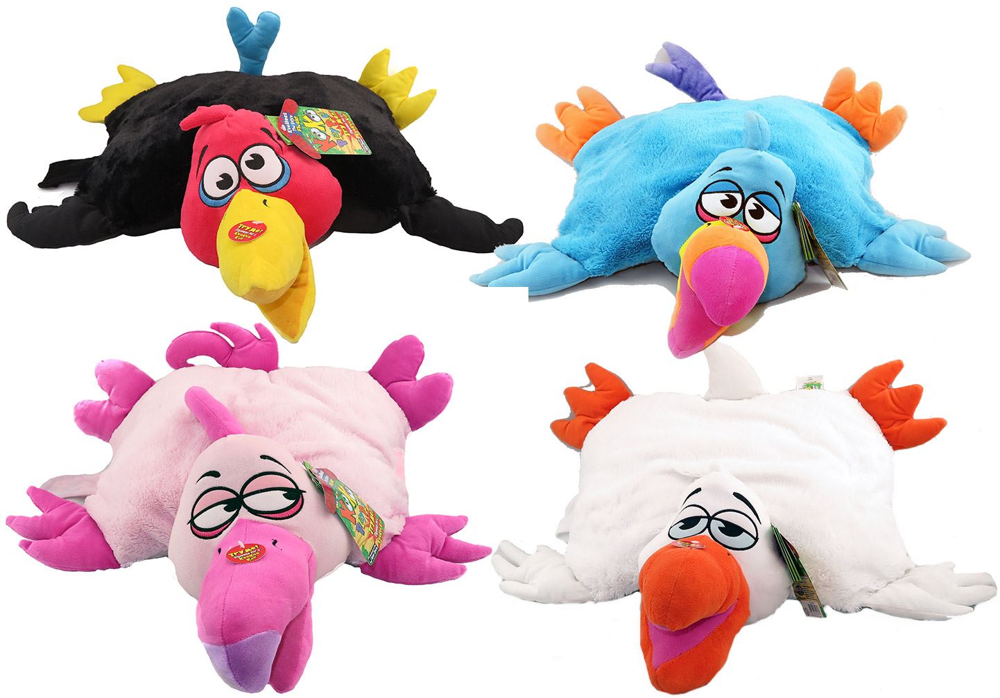 KooKoo Bird Kids Soft Cuddly Plush Toy Travel Pillow Sounds Assorted