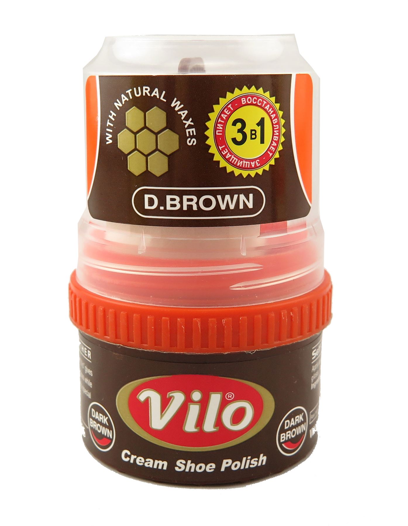 Vilo Honey Wax Cream Shoe Boot Self Shine Polish Black Brown