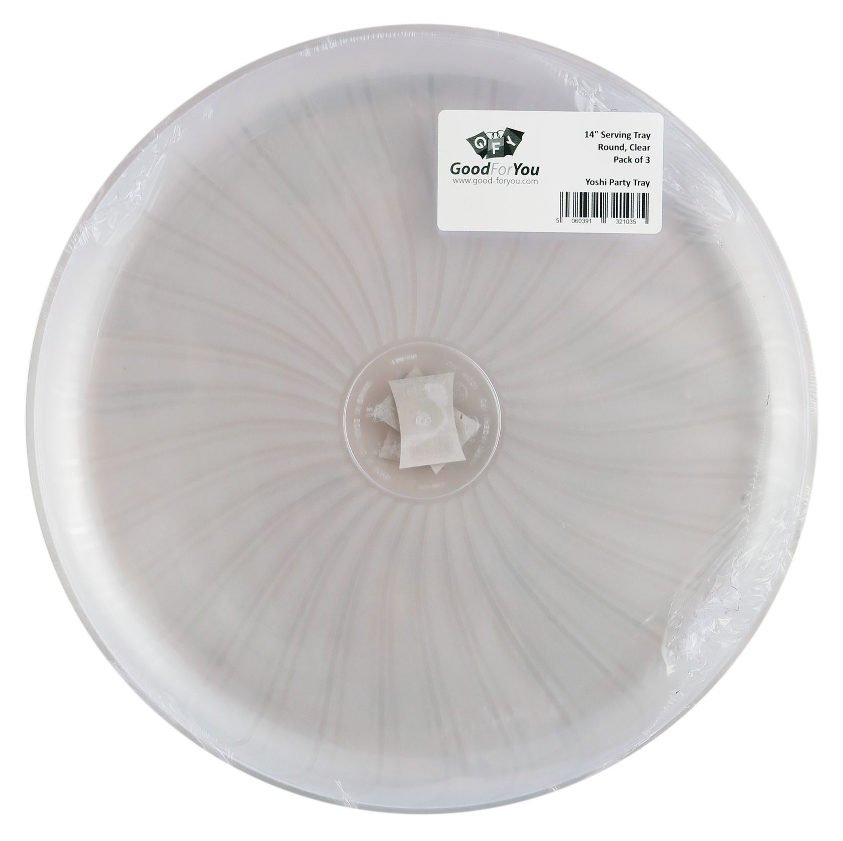 14" Round Plastic Tray, Pack of 3, Yoshi Party Tray Assorted Colours