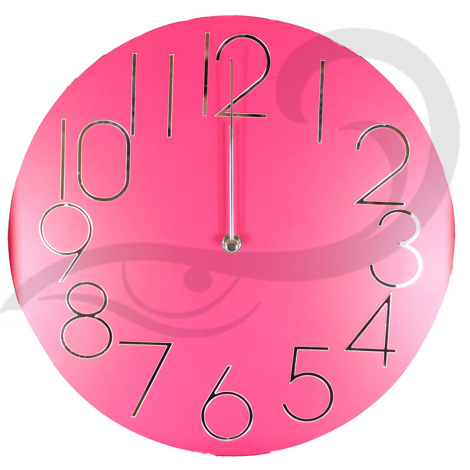 Home Time Large Modern 30cm Wall Clock With Silver Numbers eBay