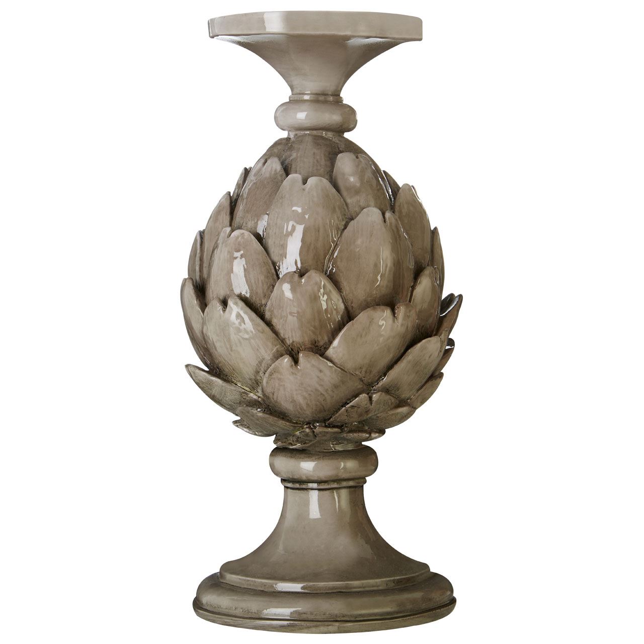 Light Grey Candle Holder Artichoke, Polyresin eBay