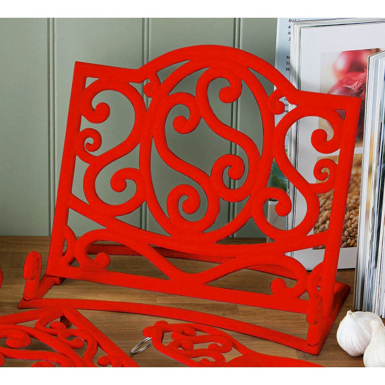 Cookbook Stand Recipe Book Holder Cast Iron Ideal for Your Kitchen eBay