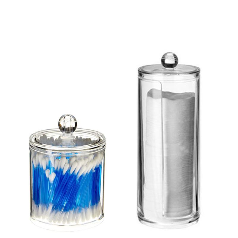Plastic Cotton Wool Buds Pads Ball Jars Makeup Storage Holder BRAND