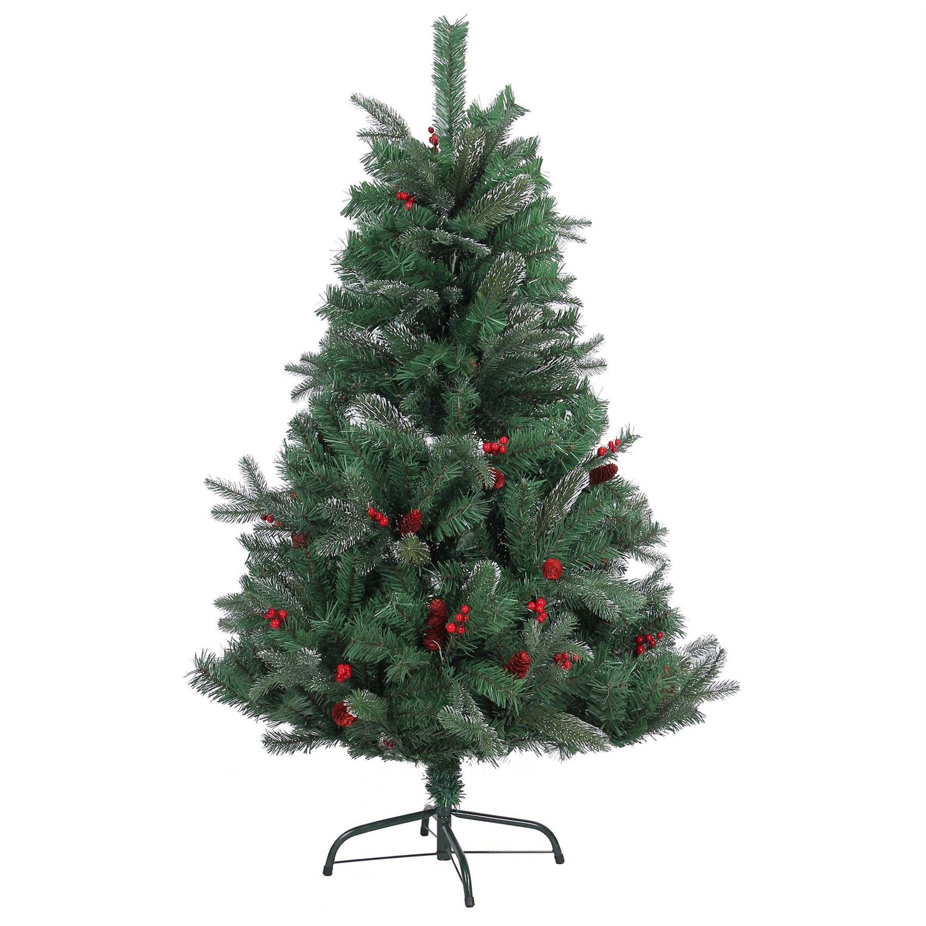 4ft 5ft 6ft 7ft artificial christmas tree frosted tips red 4ft 5ft 6ft 7ft artificial christmas tree frosted tips red