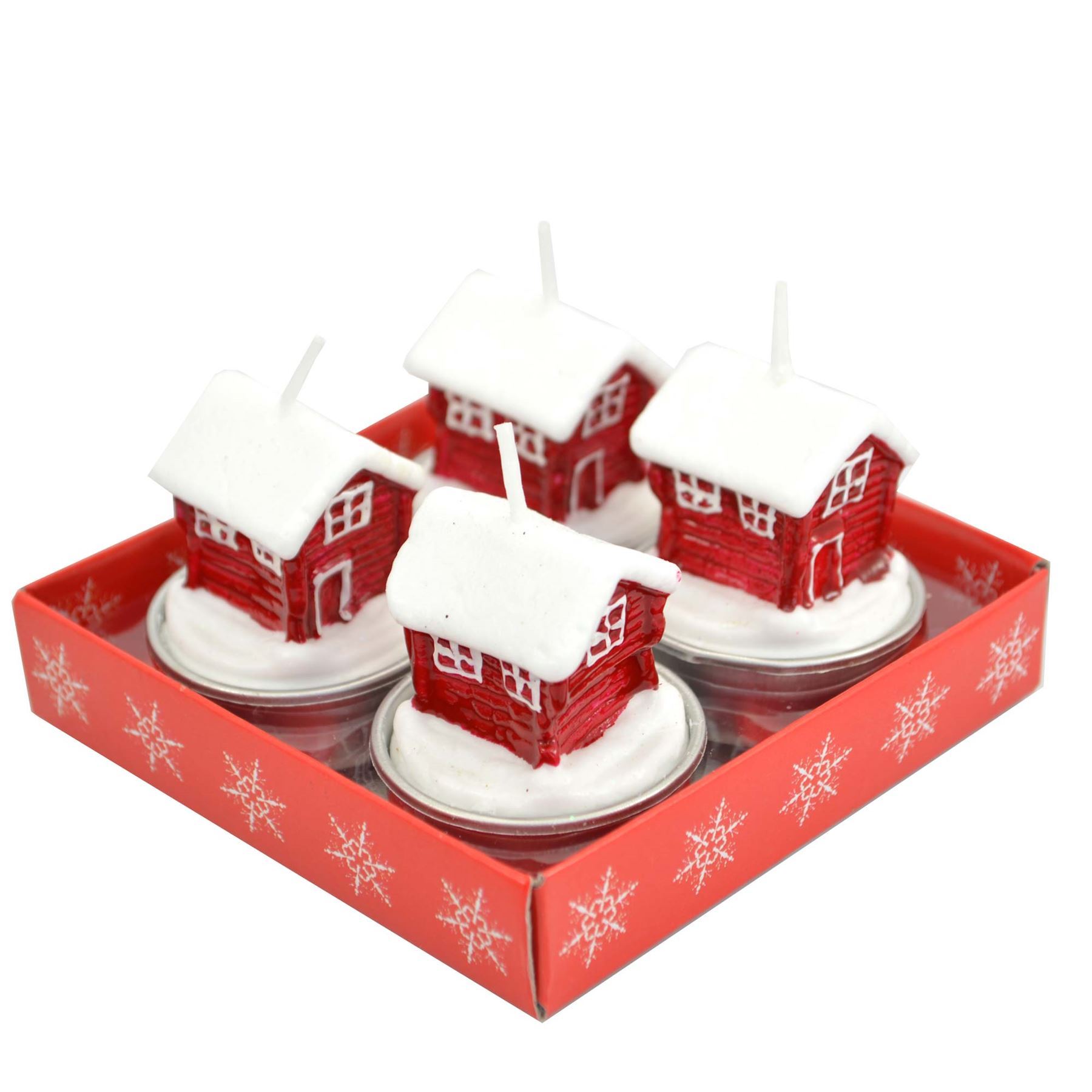 Shatchi decorative Christmas Candles Novelty Natural 4 Candle Set
