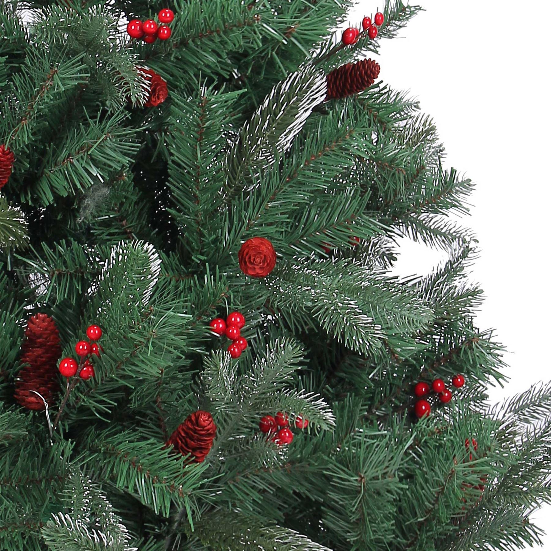 4ft 5ft 6ft 7ft artificial christmas tree frosted tips red 4ft 5ft 6ft 7ft artificial christmas tree frosted tips red