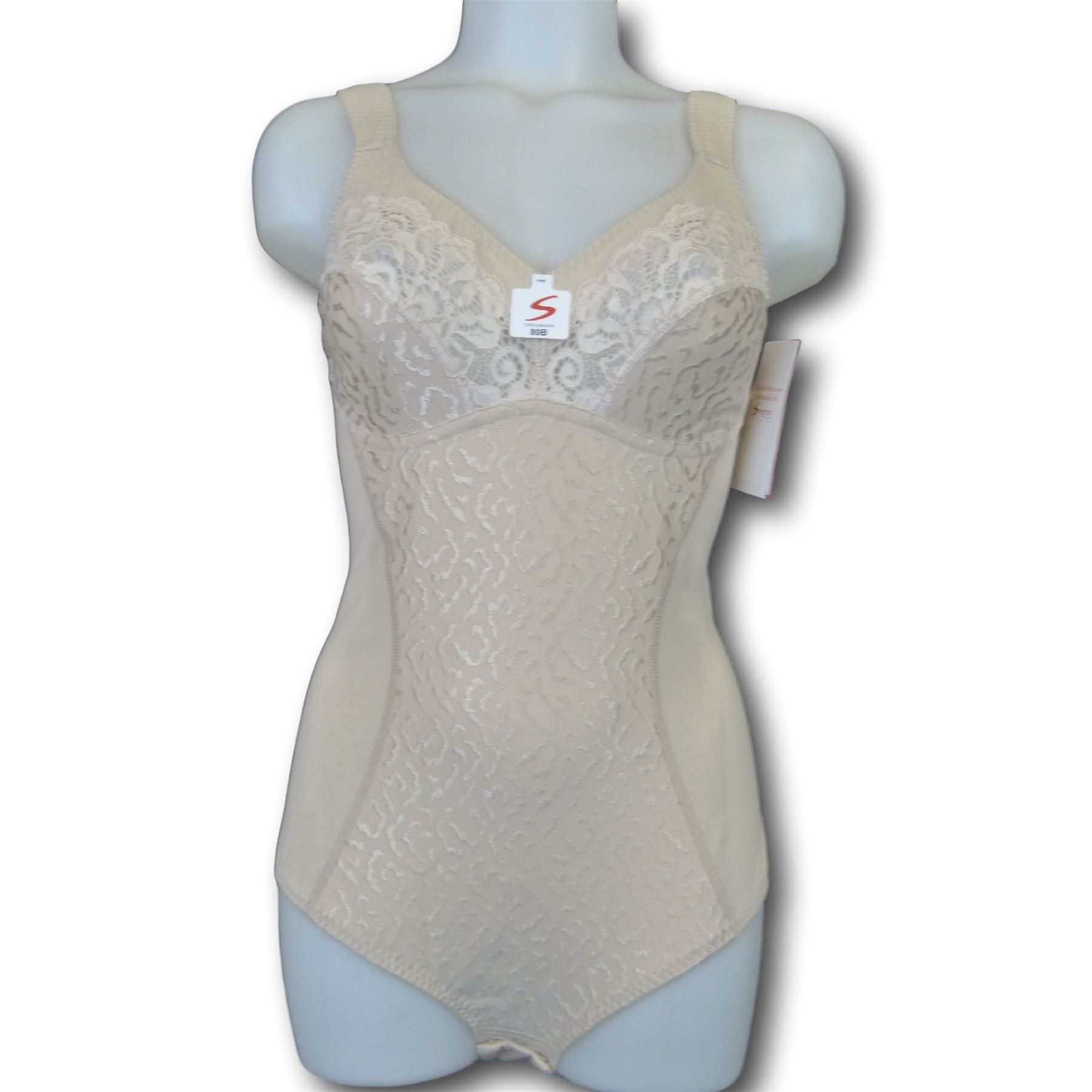 Swegmark Shaping Lace Body Corselette Girdle 37610 (2 Colour Choices