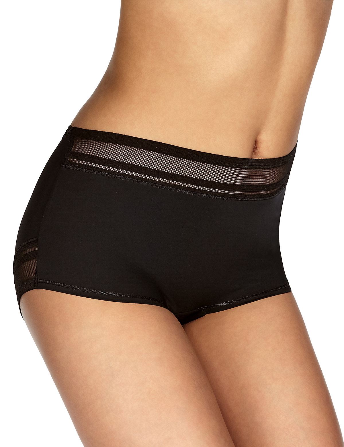 Fa M ou S Store 2 Pack No VPL Sheer & Opaque High Rise Shorts Knickers