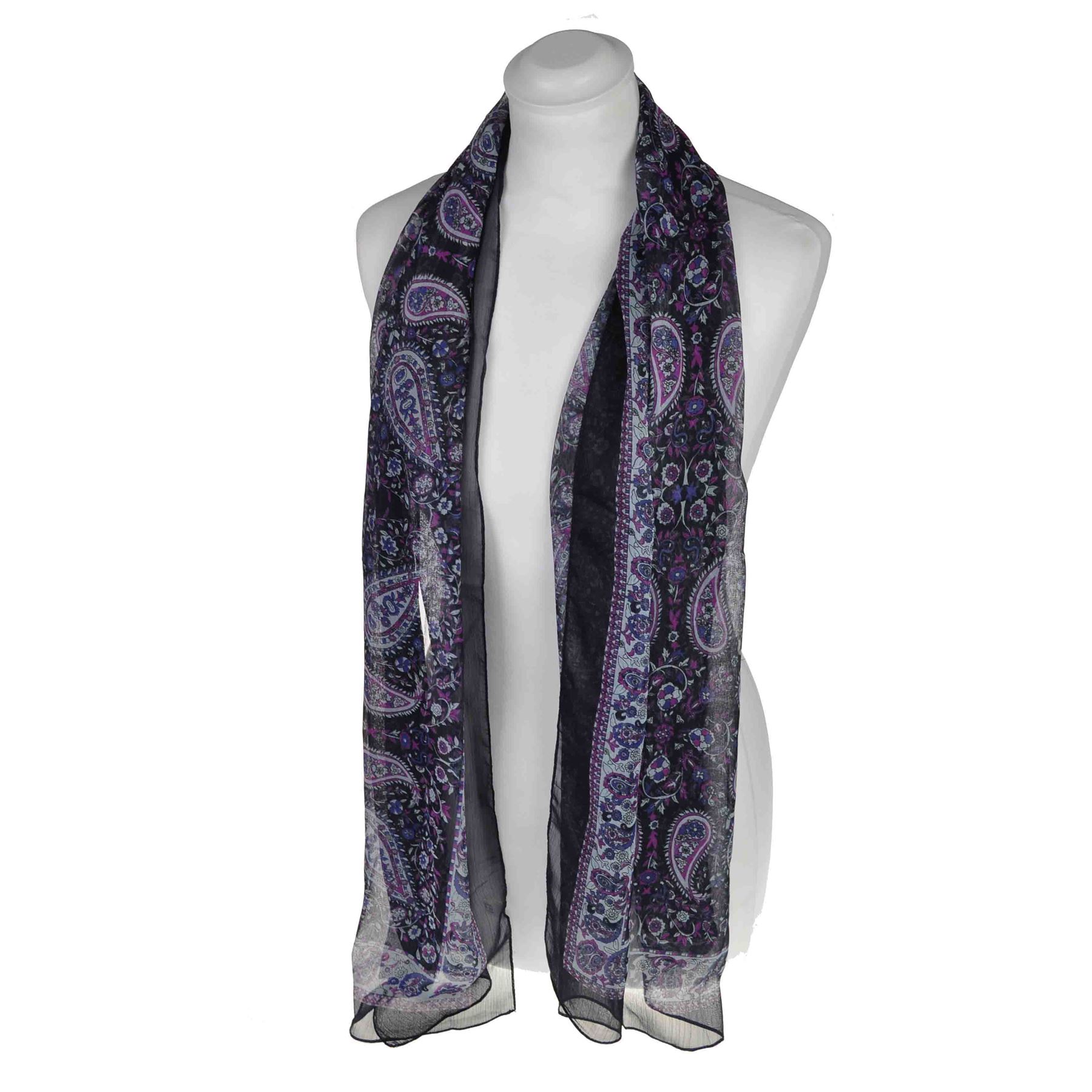 Women Paisley Printed Chiffon Scarf Soft Neck Head Light Weight Scarves Shawl | eBay