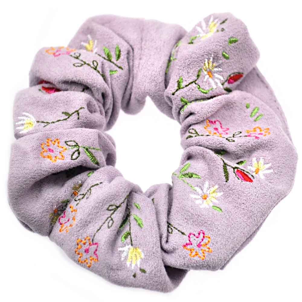 Hair Elastic Scrunchie Bobbles Floral Scrunchies Band Chamois Fabric eBay