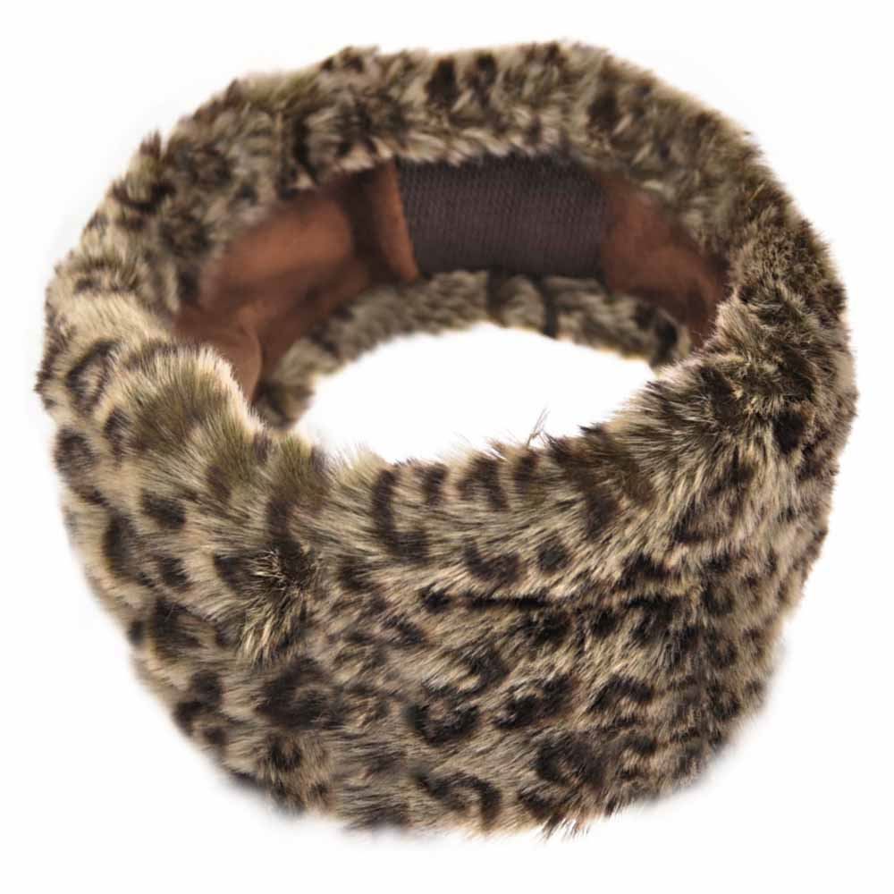 Faux Fur Headband for Women, Animal Pattern, Plain Solid Fur headbands