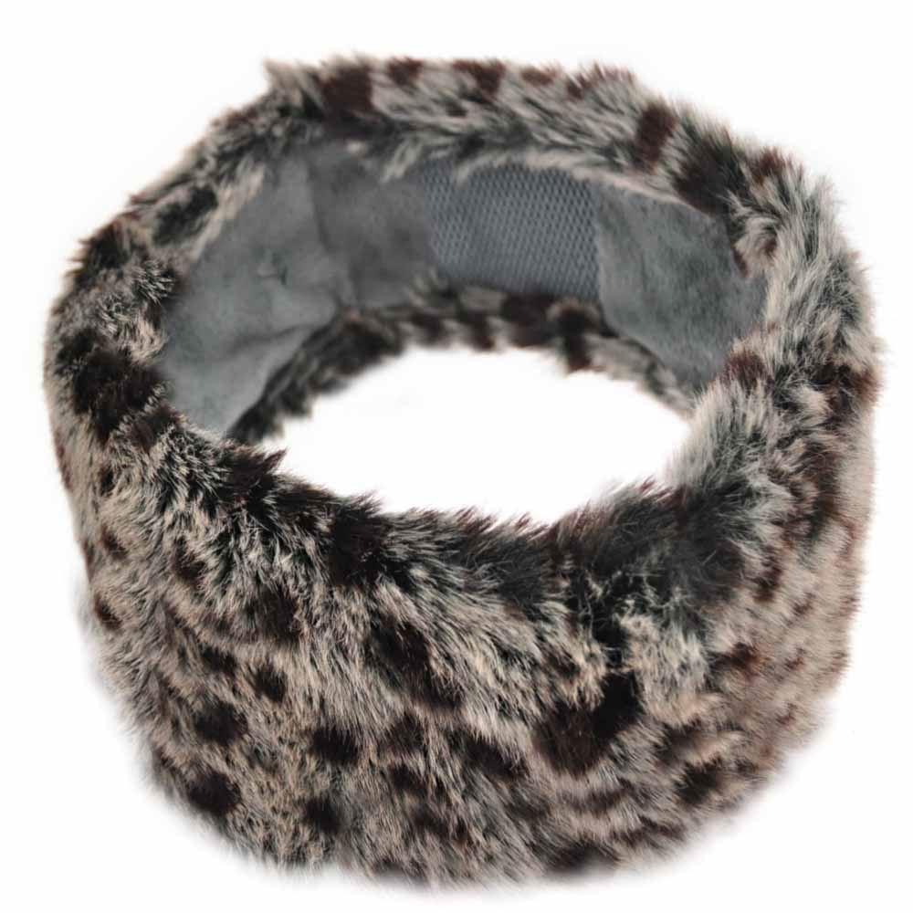 Faux Fur Headband for Women, Animal Pattern, Plain Solid Fur headbands