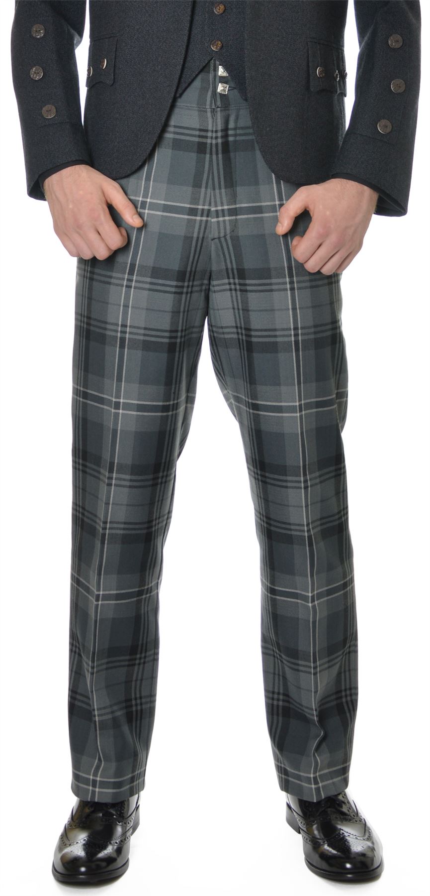 1. Check Trousers. A must-have for the guy who likes to make a statement, check/tartan trousers offer the ideal way to add vibrancy and personality to an outfit, casual or formal.