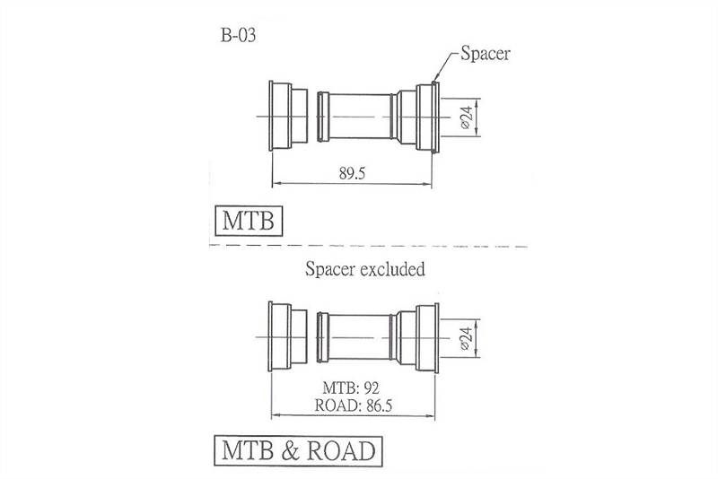 Kanzo Bottom Bracket BB86/92 Press Fit for Road MTB Bike Shimano