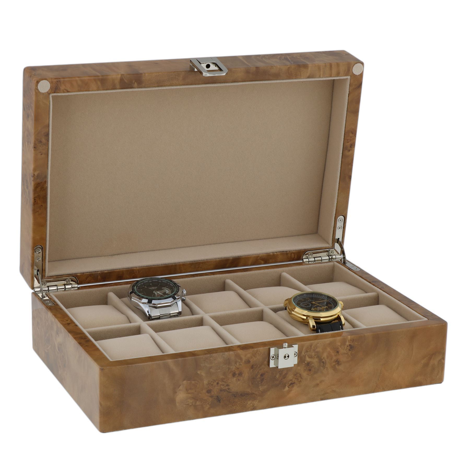 Aevitas Light Burl Wood Watch Boxes Choose Yours MULTI LISTING eBay