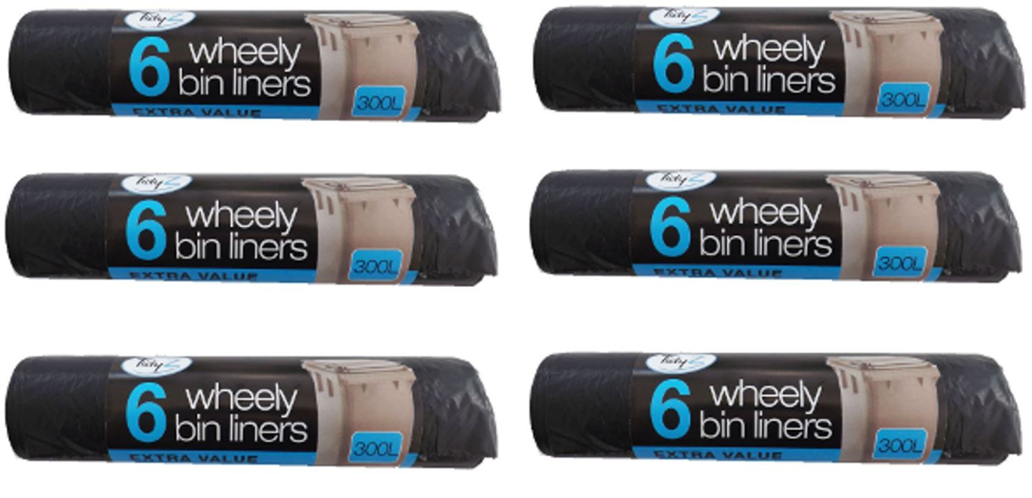 Tidyz Extra Large Wheelie Bin Liners Waste Rubbish Bags 300 Litres eBay