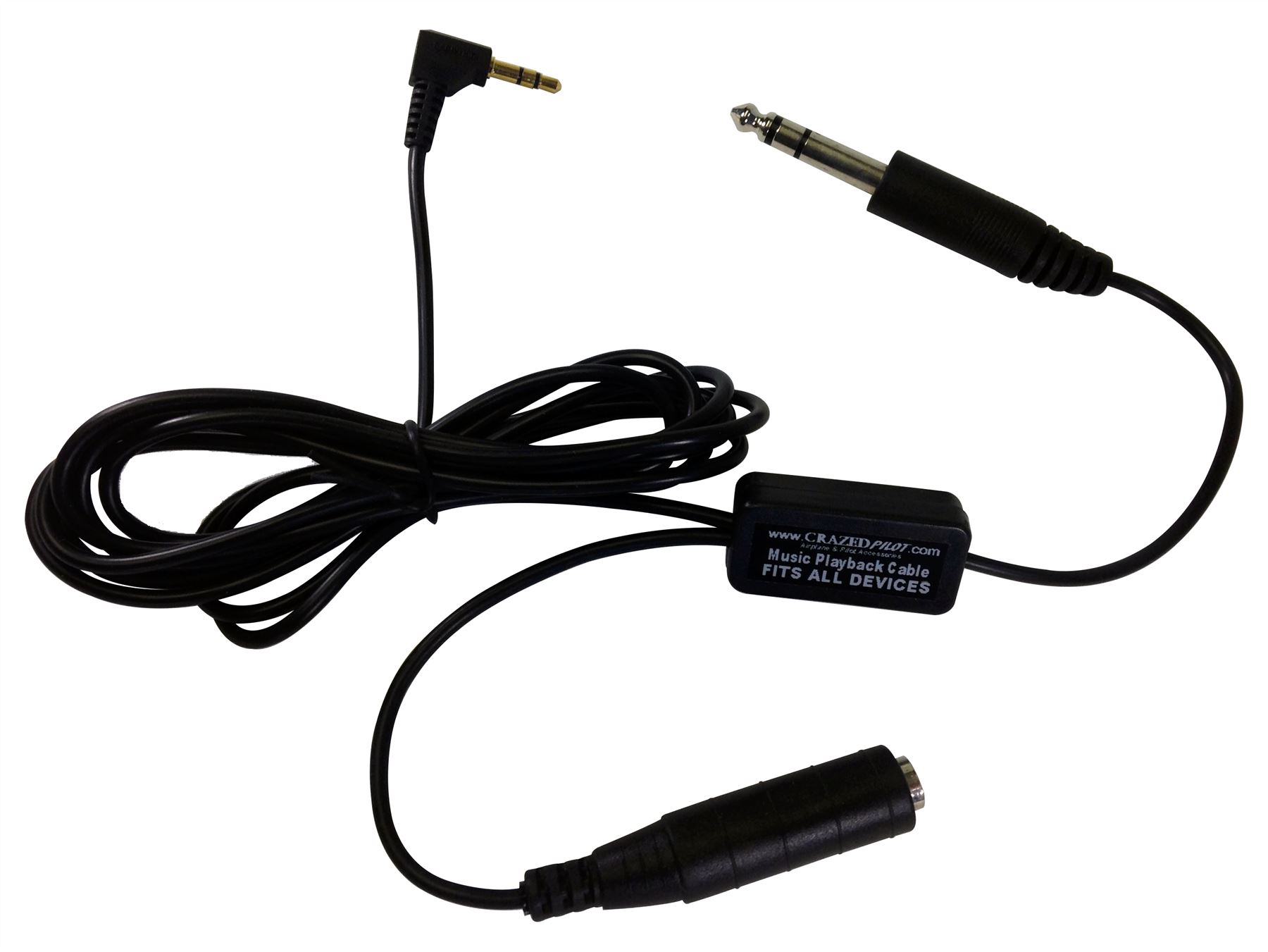 Music Player Adapter for Pilot Headset Dual Plug for General Aviation
