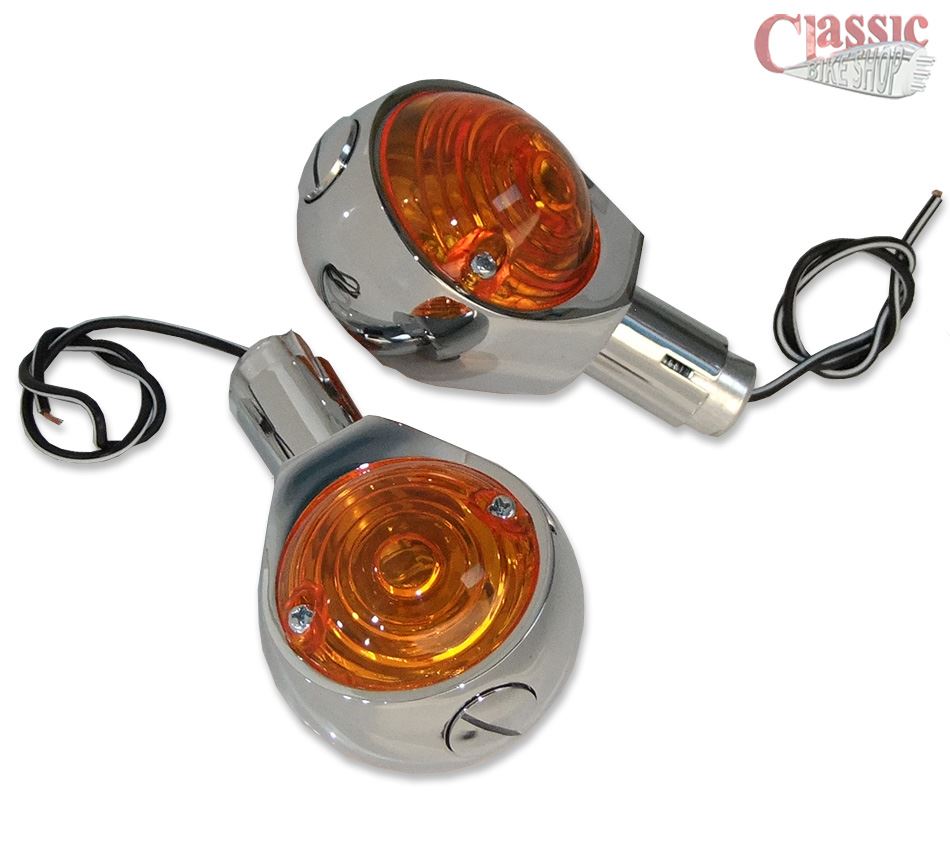 7/8 Handlebar Bar End Indicators Turn Signals Motorbike Motorcycle NEW