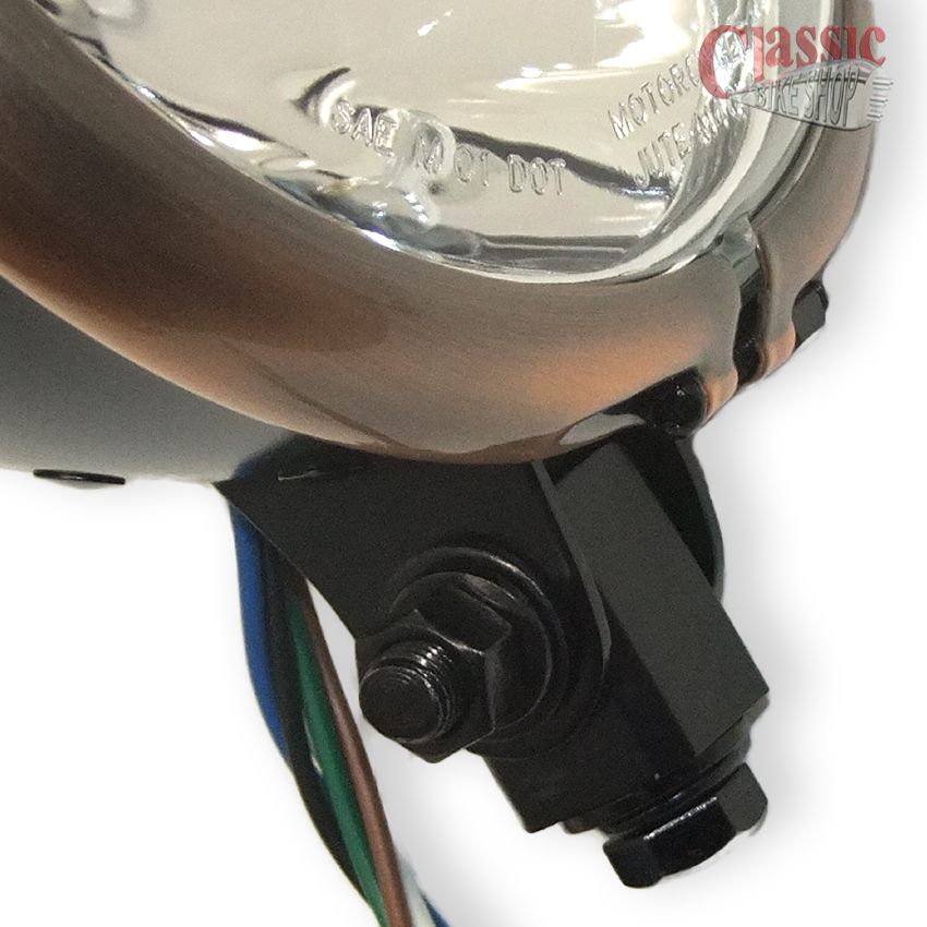 COPPER BRASS STYLE HEADLIGHT BATES HARLEY SPRINGER OLD SCHOOL softail