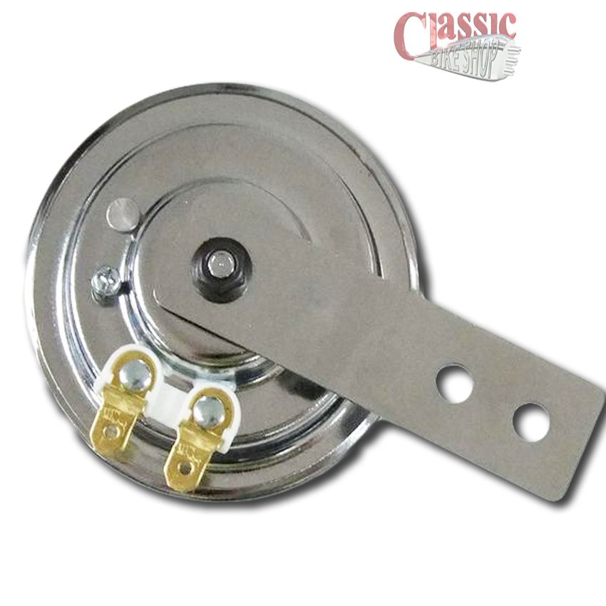 CHROME 6 VOLT HORN IDEAL FOR VINTAGE CLASSIC BRITISH MOTORCYCLE