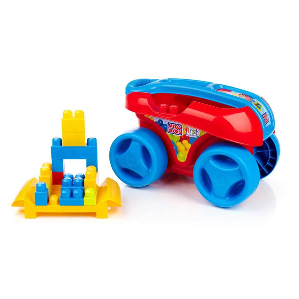 Mega Bloks first builders Play n Go, build n learn Wagon & building