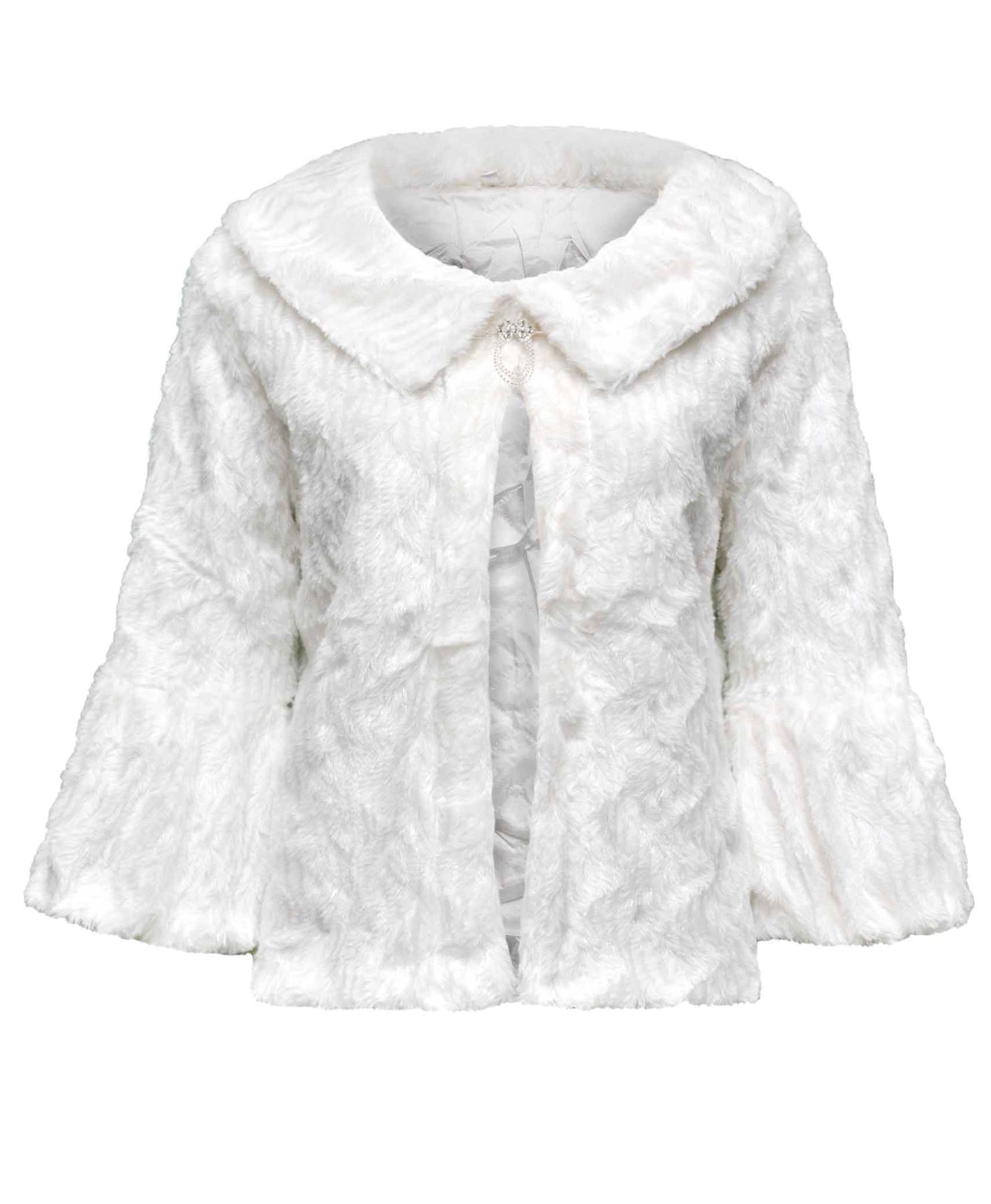 LADIES SOFT FAUX FUR SHRUG LIGHTWEIGHT TIPPET BRIDAL BOLERO PARTY